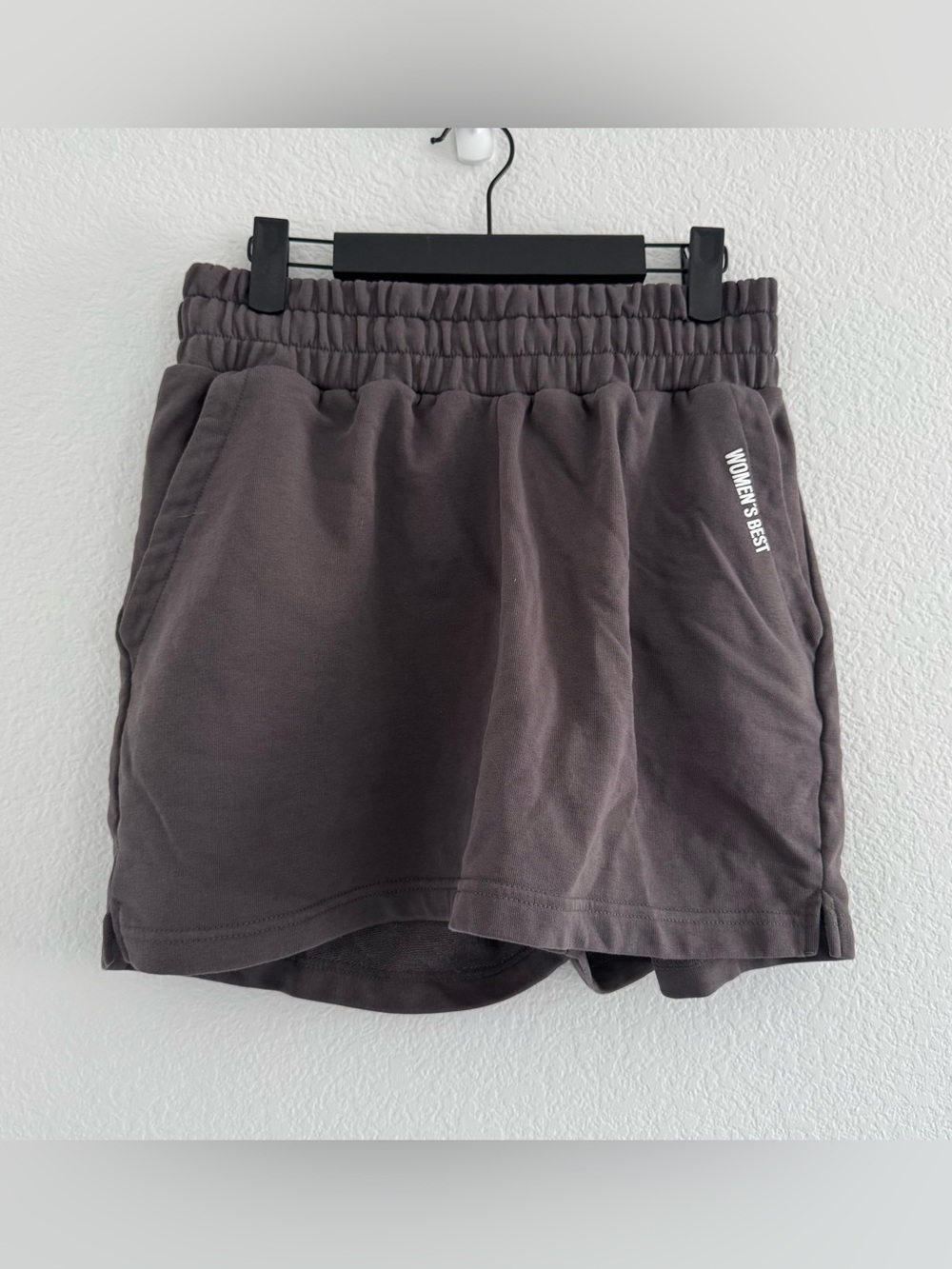 Women's Athletic Shorts with Elastic Waist in Charcoal